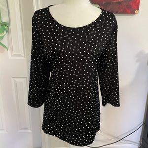 Croft & Barrow Polka Dot Top